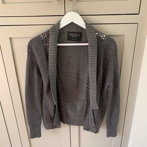 All Saints silk, cashmere & wool braided cardigan size 2